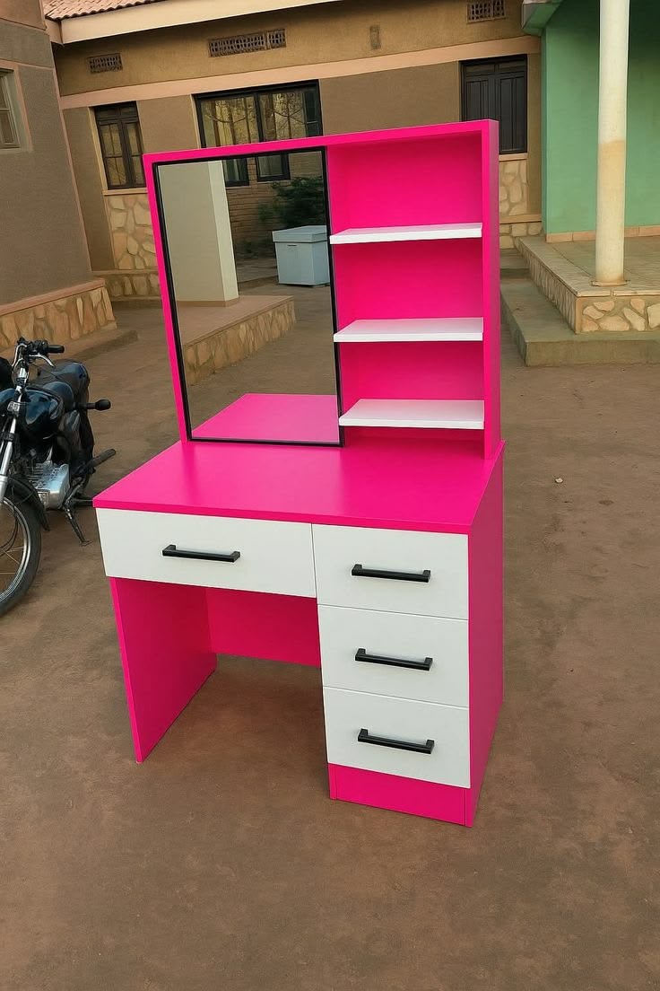 Modern Dressing Table with Mirror - Image 6