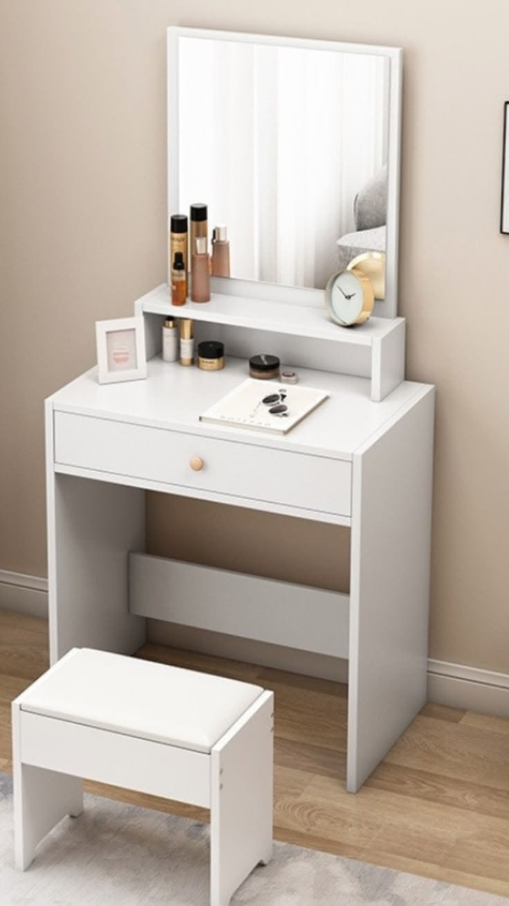 Modern Dressing Table with Mirror - Image 3