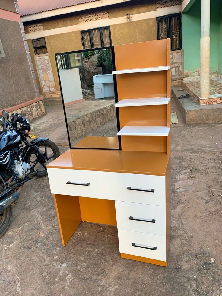 Modern Dressing Table with Mirror - Image 2