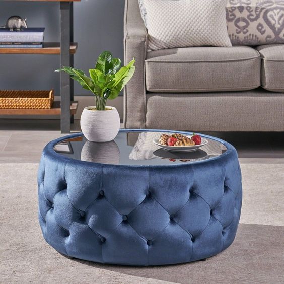 Velvet Tables and Tufted Ottomans - Image 10