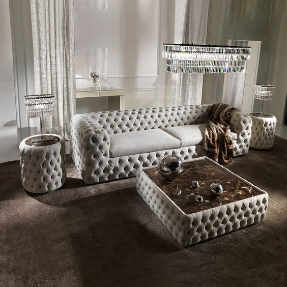 Velvet Tables and Tufted Ottomans - Image 12