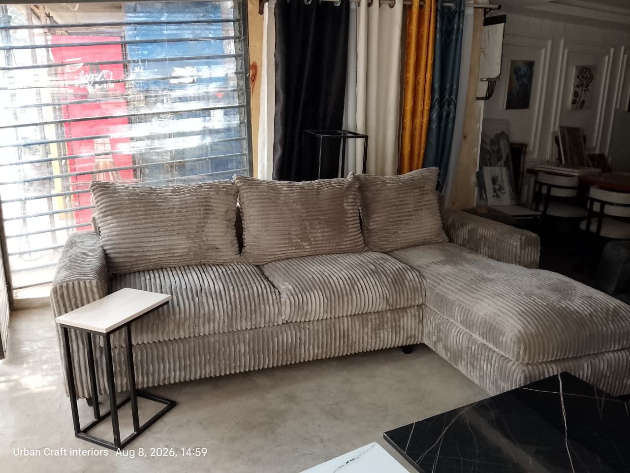 Urban Craft cream L-shaped sofa